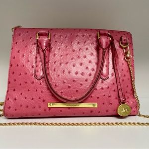 Brahmin Anywhere Convertible Raspberry Ostrich